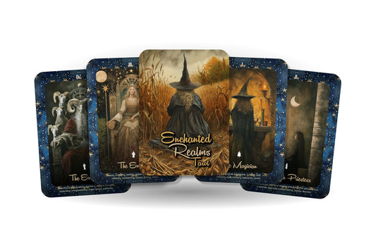 Enchanted Realms Tarot - 78 cards - Tarot - Tarot Deck - Fortune Telling - Divination tools -  Wisdom of the Witch in Your Hands
