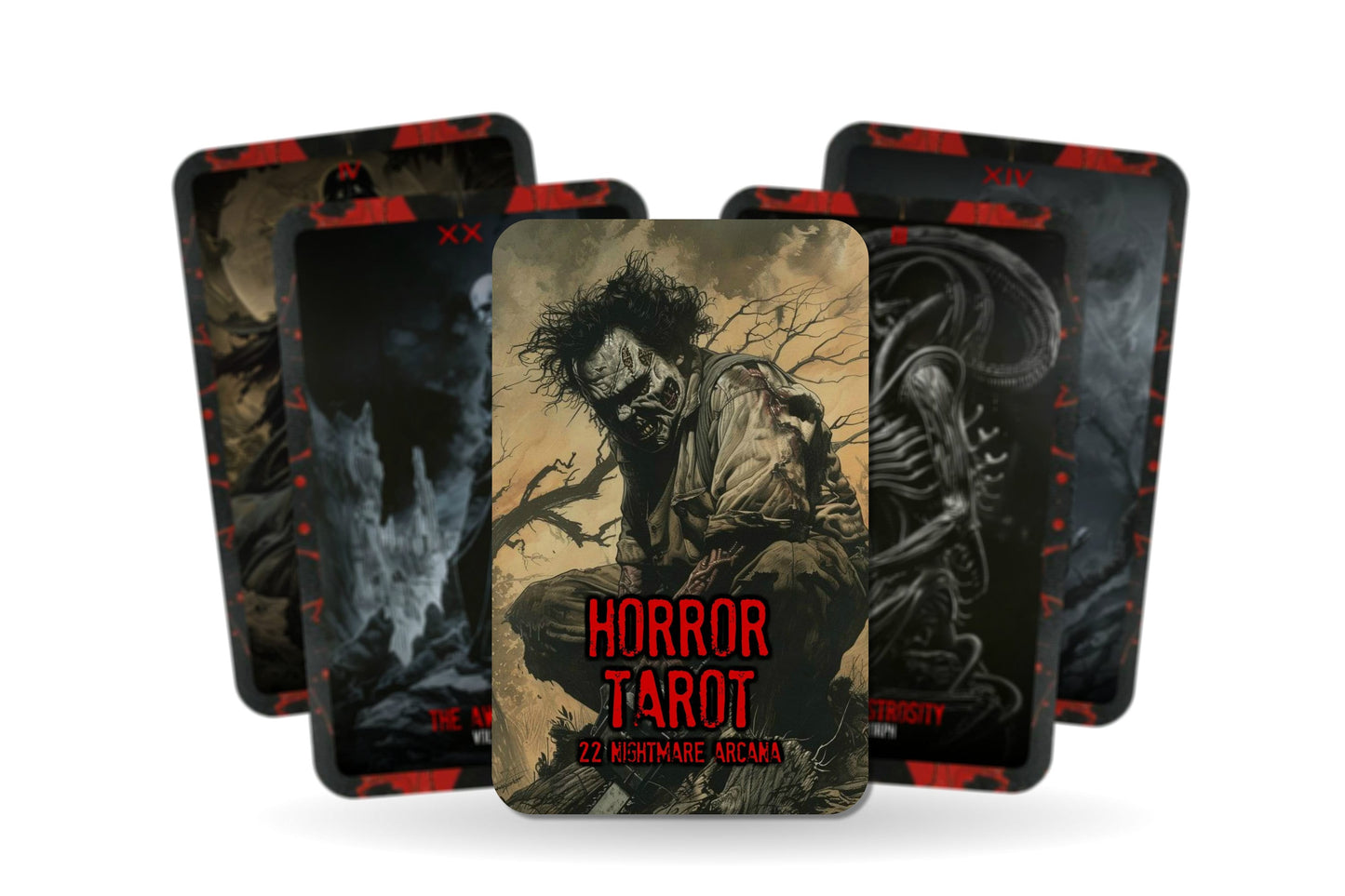 Horror Tarot - The Nightmare Arcana -  22 Cards - Novelty Gift - Horror Cards