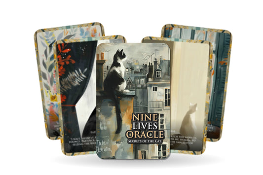 Nine Lives Oracle - Secrets of the Cat - The simplicity of a cat's life with the complexity of human emotions - UK Edition - Divination Tool